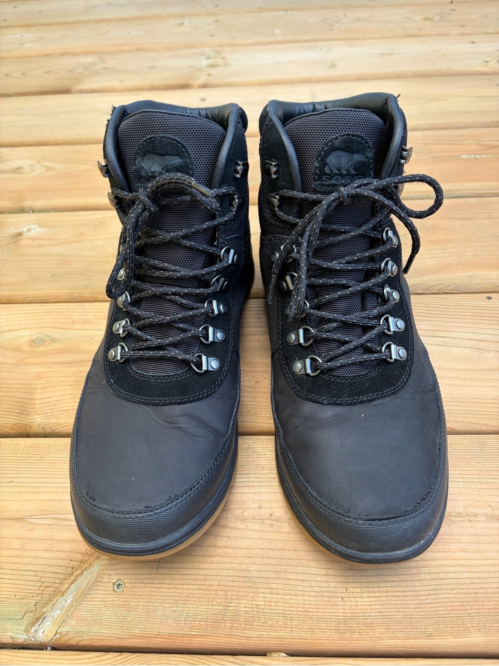 Sorel Men's Black Lace-Up Hiking Boots